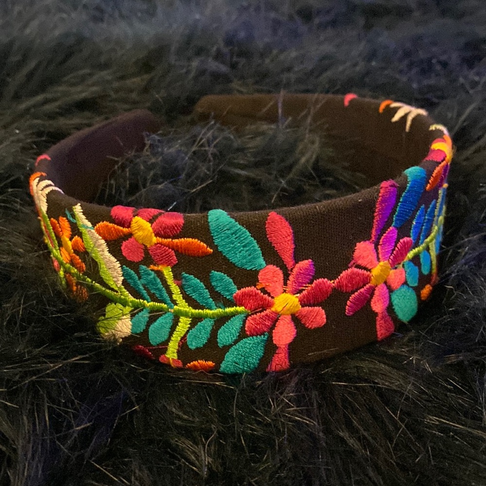 Embroidered handmade headband